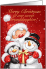 Merry Christmas to Our Sweet Granddaughter, with Snow Friends card