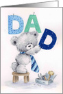Happy Father’s Day, Cute Bear with Letter DAD card