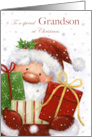 Christmas to Grandson Santa with Presents card