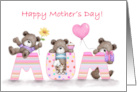 Mother’s Day Cute Bears with Letter MUM card