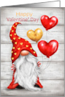Happy Valentin’s Day Gnome with Heart Balloons card