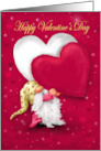 Happy Valentine’s Day Gnome Holding Big Heart card