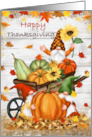Happy Thanksgiving Gnomes with Pumpkins card