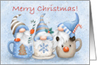Christmas Gnomes in Hot Chocolate Mug card