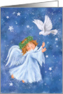 Christmas Angel with Dove card