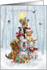 For Our Wonderful Boss Christmas Dogs Forming Tree with Star card