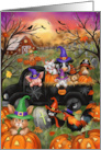 Farm Animal Happy Halloween card