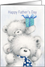 Father’s day Cute Bears With Present for Daddy card