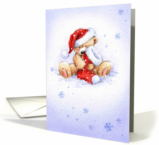 Christmas bear card (106028)