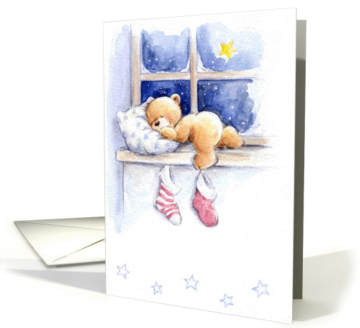 Christmas bear card (106038)