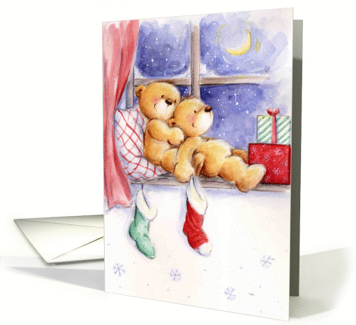 Christmas bears card (106042)