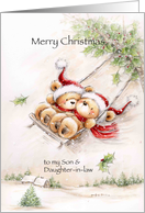 Christmas greeting to son and daughter-in law. card