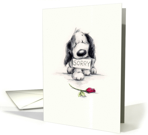 The sad looking dog apology to someone special. card (1438732)