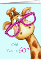 Oh! you’re 60, but you look so young, funny happy birthday. card