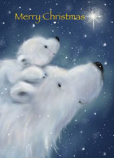 Polar bear and cub...