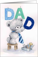 Happy Father’s Day, Cute Bear with Letter DAD card