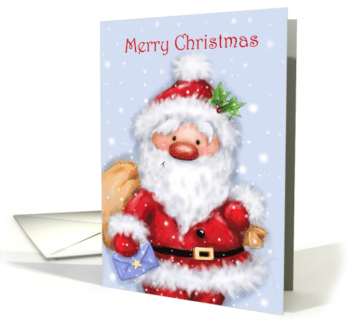 Merry Christmas Santa with Sack card (1637634)