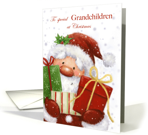 Christmas to Grandchildren Santa with Presents card (1658598)