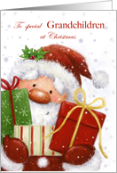 Christmas to Grandchildren Santa with Presents card