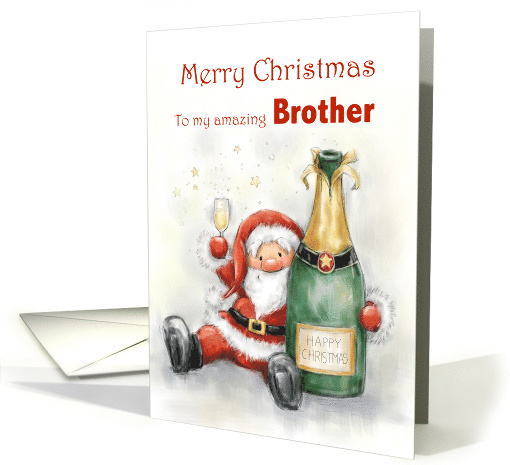 Merry Christmas to Brother Santa with Drink card (1659718)