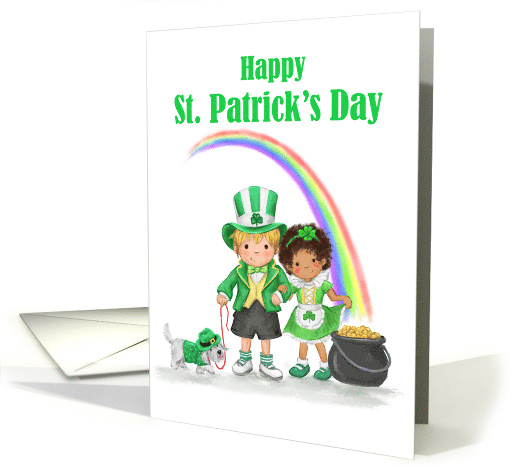 Happy St. Patrick's Day for Kids in Green Costume card (1725288)