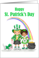 Happy St. Patrick’s Day for Kids in Green Costume card