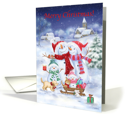 Christmas Snowman family card (1743906)