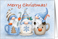 Christmas Gnomes in Hot Chocolate Mug card