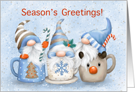 Season’s Greetings Gnomes in Hot Chocolate Mug card