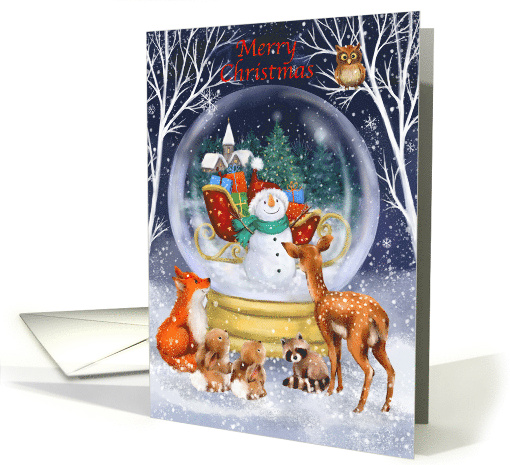 Christmas Snowman and Forest Animals card (1946160)