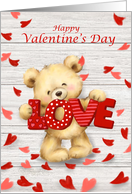 Valentine Teddy Bear with Letter LOVE