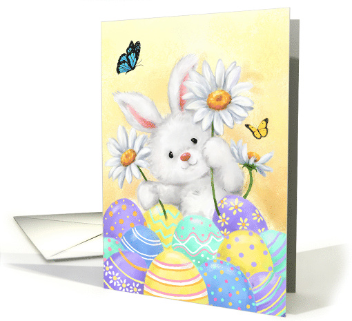 Easter Mom Bunny with Eggs and Flowers card (1958046)