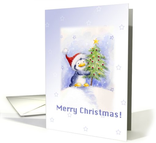 Christmas penguin card (484457)
