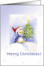 Christmas penguin card