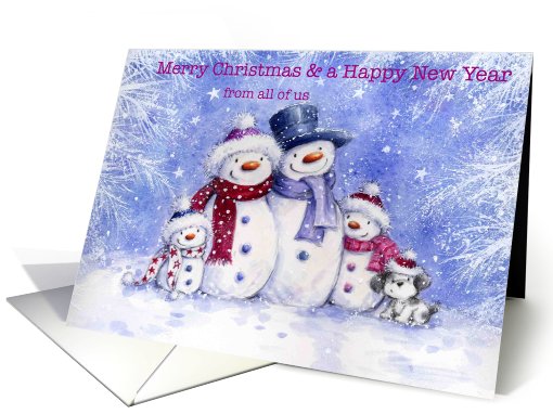 sonwman family greetings card (503572)