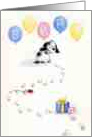 dog with sorry balloons card