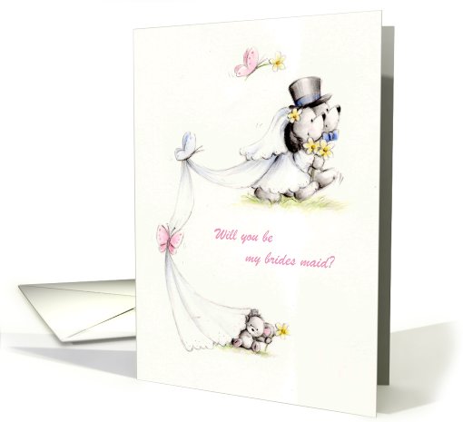 dog wedding card (513389)
