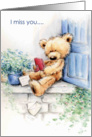 miss you bear card