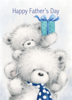 Father's day Cute Bears With Present for Daddy