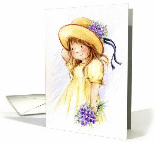 Birthday forget-me-not card (65776)