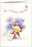 Happy Birthday for Mum - Teddy Bear card