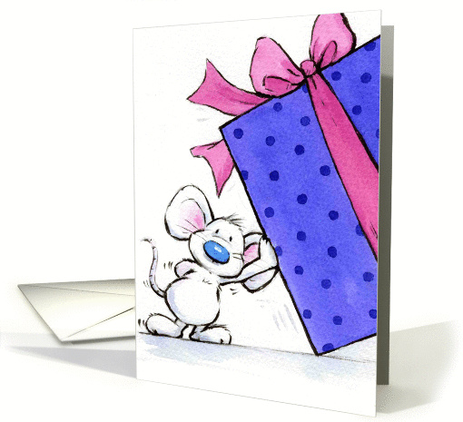 happy birthday mouse card (92738)