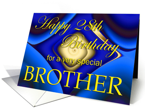 Happy 28th Birthday Brother card (226207)