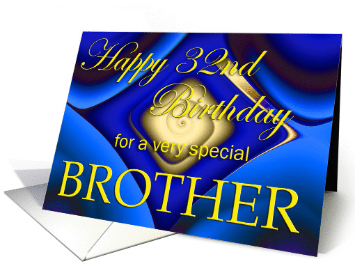 Happy 32nd Birthday Brother card (226243)