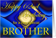 Happy 62nd Birthday Brother card