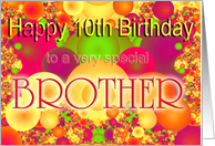 Happy 10th Birthday Brother card