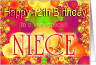 Happy 12th Birthday Niece card