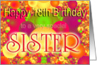 Happy 18th Birthday Sister card