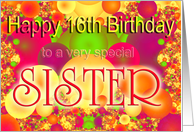 Happy 16th Birthday Sister card