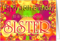 Happy 15th Birthday Sister card